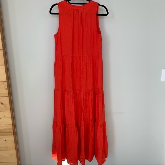 Tommy Bahama Lena Tiered Maxi Dress in Poppy Red Size S - Picture 3 of 8